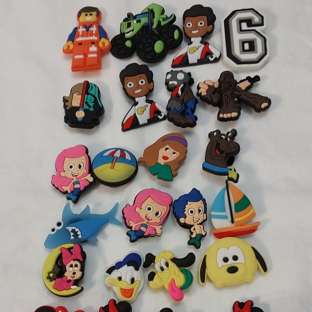 2943 Lot of 24 Various Gibbits for Decorating Croc Like Shoes
